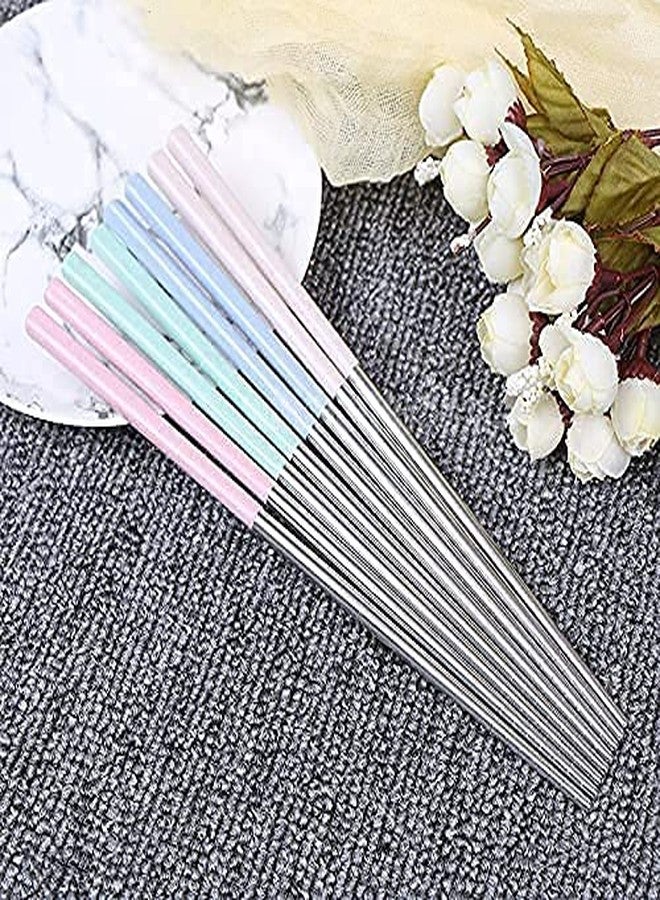 AIMERS Metal Chopsticks, Lightweight Stainless Steel Chopsticks Reusable Chopsticks for Sushi Noodles1 Pair (Multicolour) - Image 5